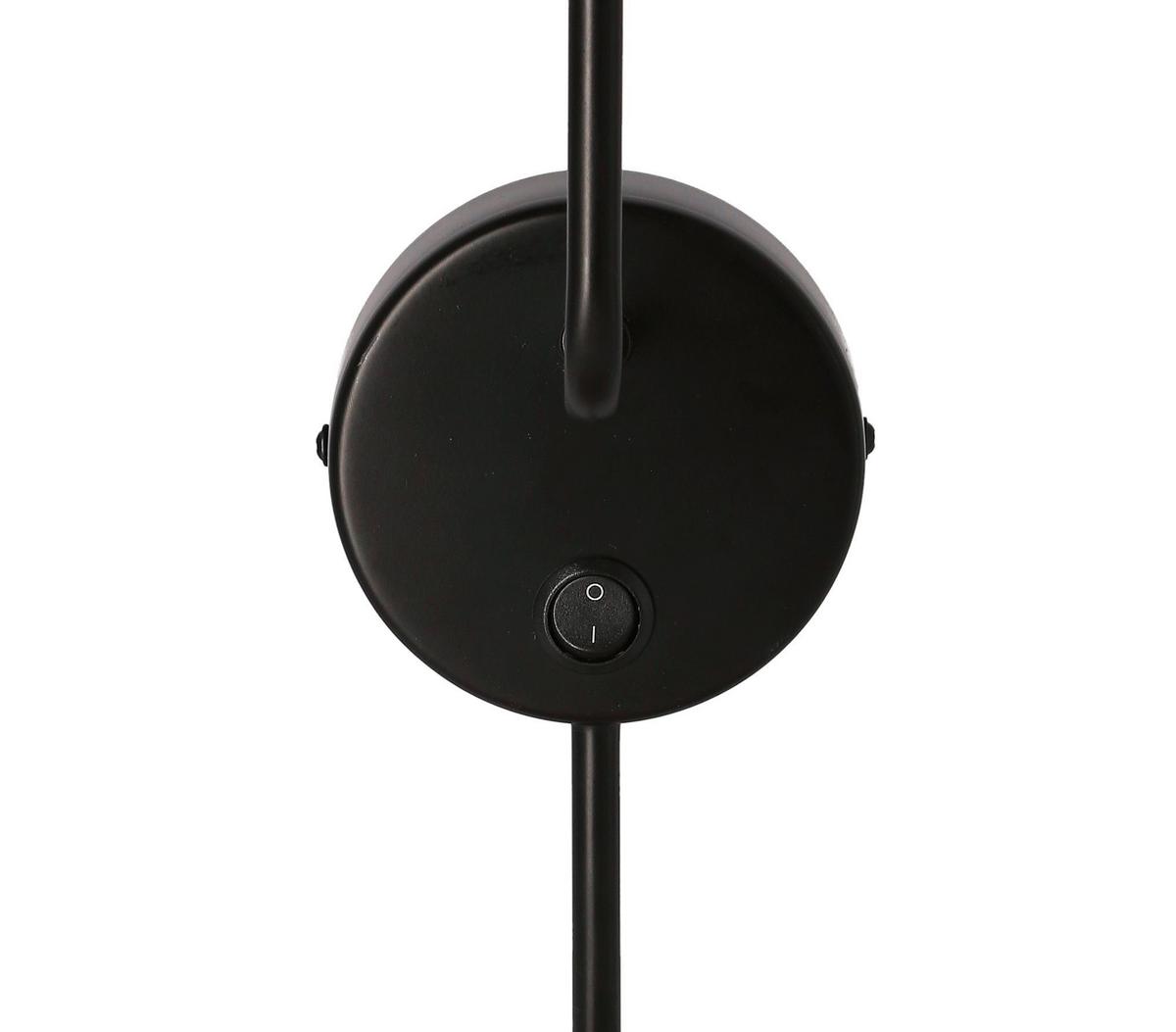 Wandleuchte 21-76854 Keto - Schwarz, KONVENTIONELL, Metall (16/21/48cm)