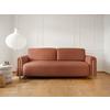 Schlafsofa Arcadova Hellrot B: 244cm - Eichefarben/Hellrot, Design, Textil (244/97/97cm) - MID.YOU