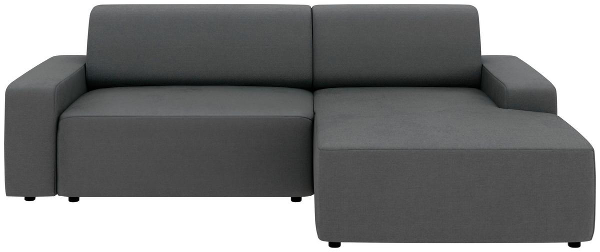 Ecksofa Wien, Anthrazit S: 246x162 cm - Anthrazit/Schwarz, MODERN, Textil (246/162cm) - Trendmanufaktur