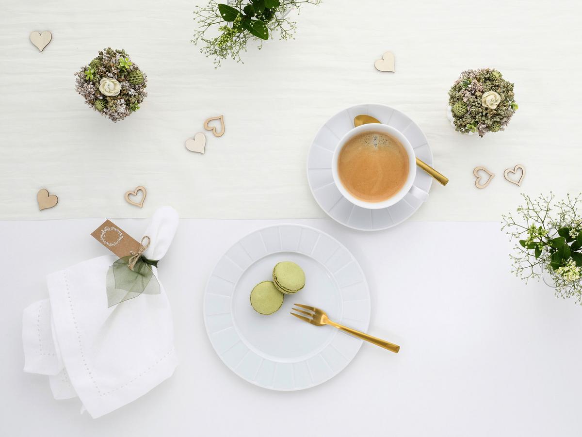 Kaffeeservice Porzellan 6 Personen Geschirr Set - Weiß, Basics, Keramik - Creatable