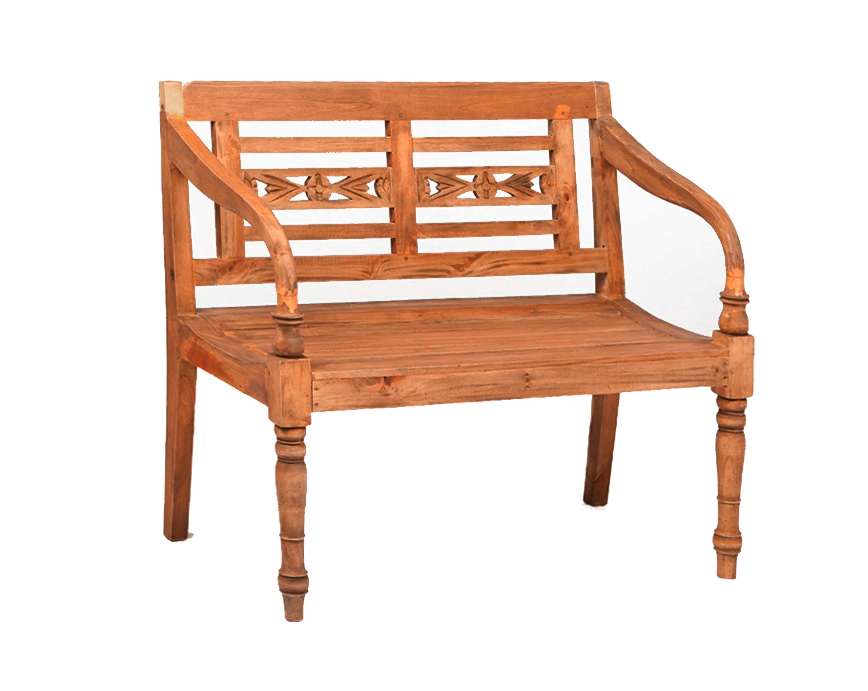 Gartenbank Echtholz Mahagoni 2-Sitzer Moyo - Basics, Holz (100/90/52cm) - Gardenson