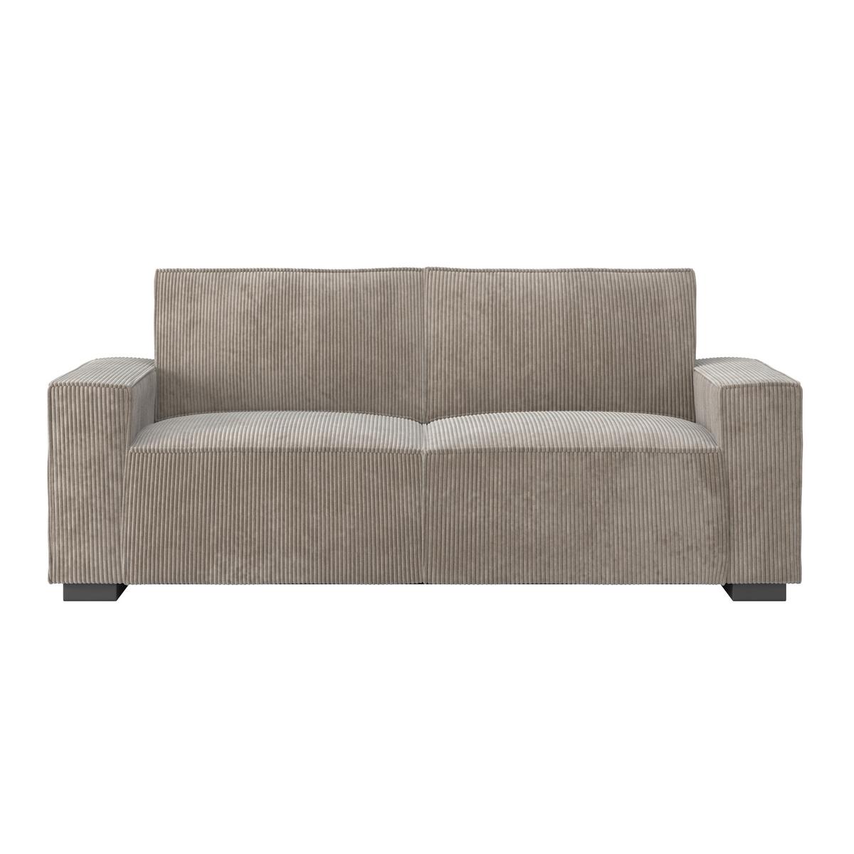 Třímístná pohovka LIAM, béžová - černá/béžová, Moderní, dřevo/textil (210/84/90cm) - Bessagi Home