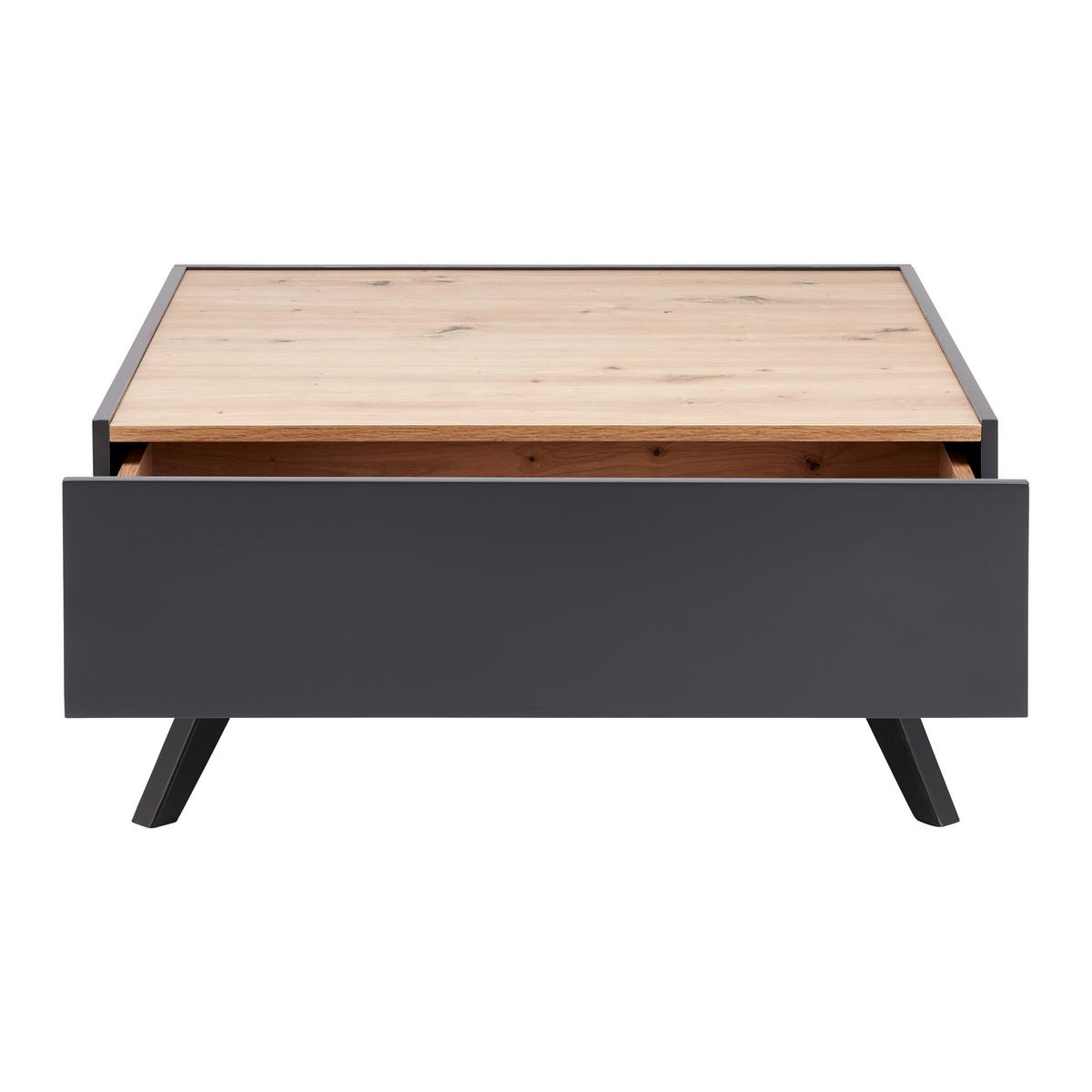 Konferenční stolek FOSCO - šedá/černá, Moderní, kov (80/80/38cm) - Bessagi Home