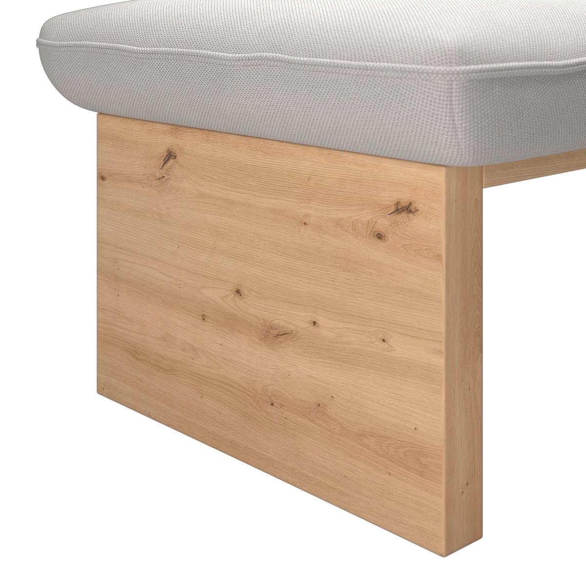 Eckbank Beluna Ii Wesbstoff Beige, B: 192cm - Eichefarben/Beige, KONVENTIONELL, Holz/Textil (192/170cm) - James Wood