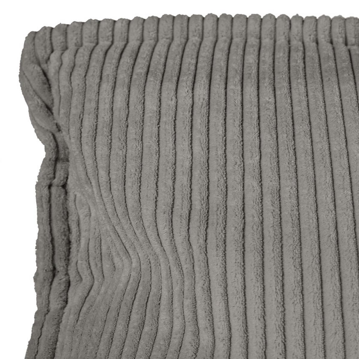 Rückenkissen Cordy, Anthrazit B: 83 Cm - Anthrazit, MODERN, Textil (83/25/42cm) - Trendmanufaktur