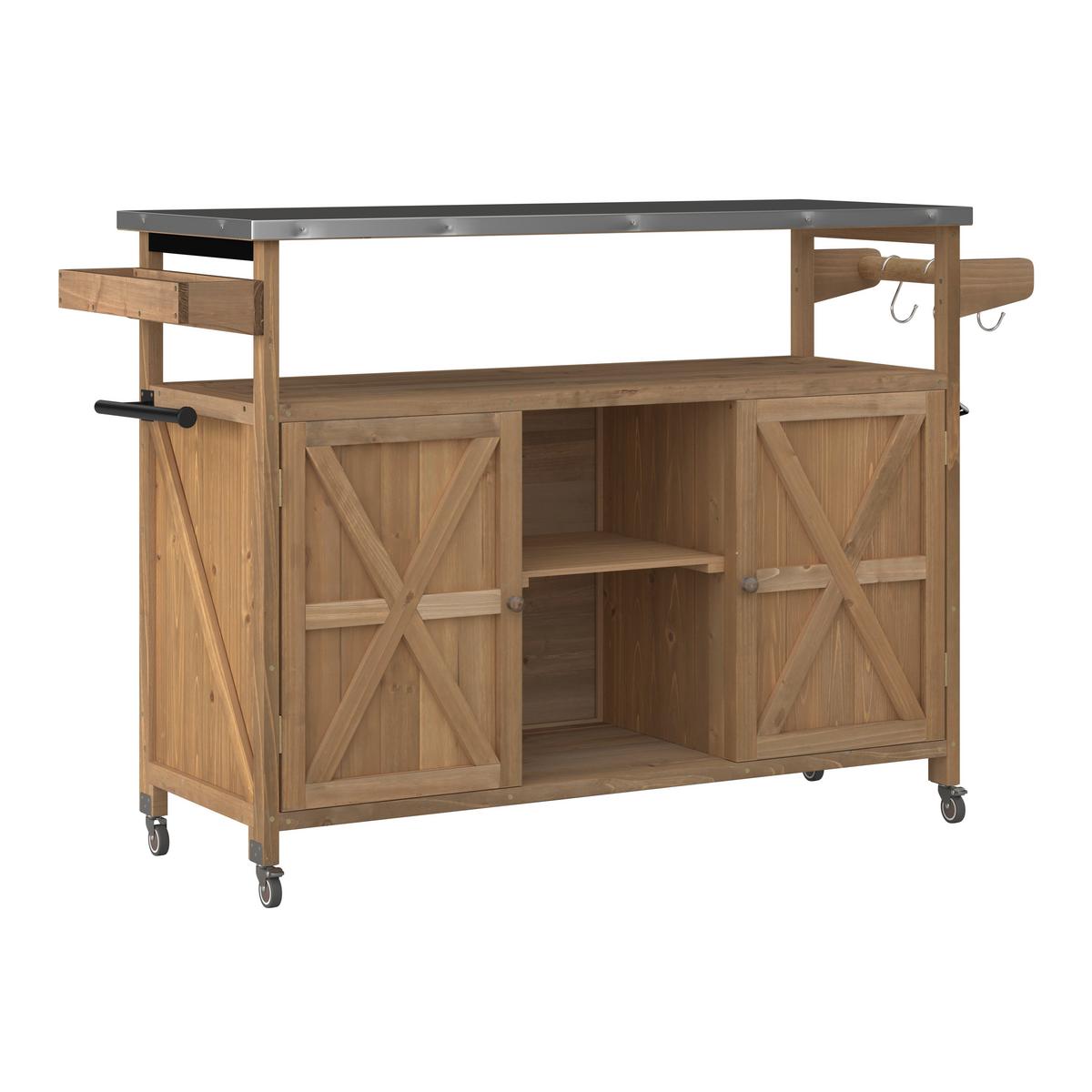 SKŘÍŇ ALI - barvy jedlového dřeva, Moderní, kov/dřevo (143/92/47cm) - Bessagi Garden