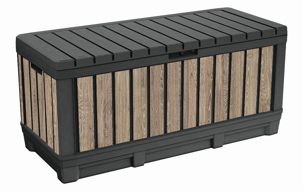 Műanyag Kerti Tároló Decocoat Kentwood - kőris, Basics, műanyag (128/53.6/59cm) - Keter