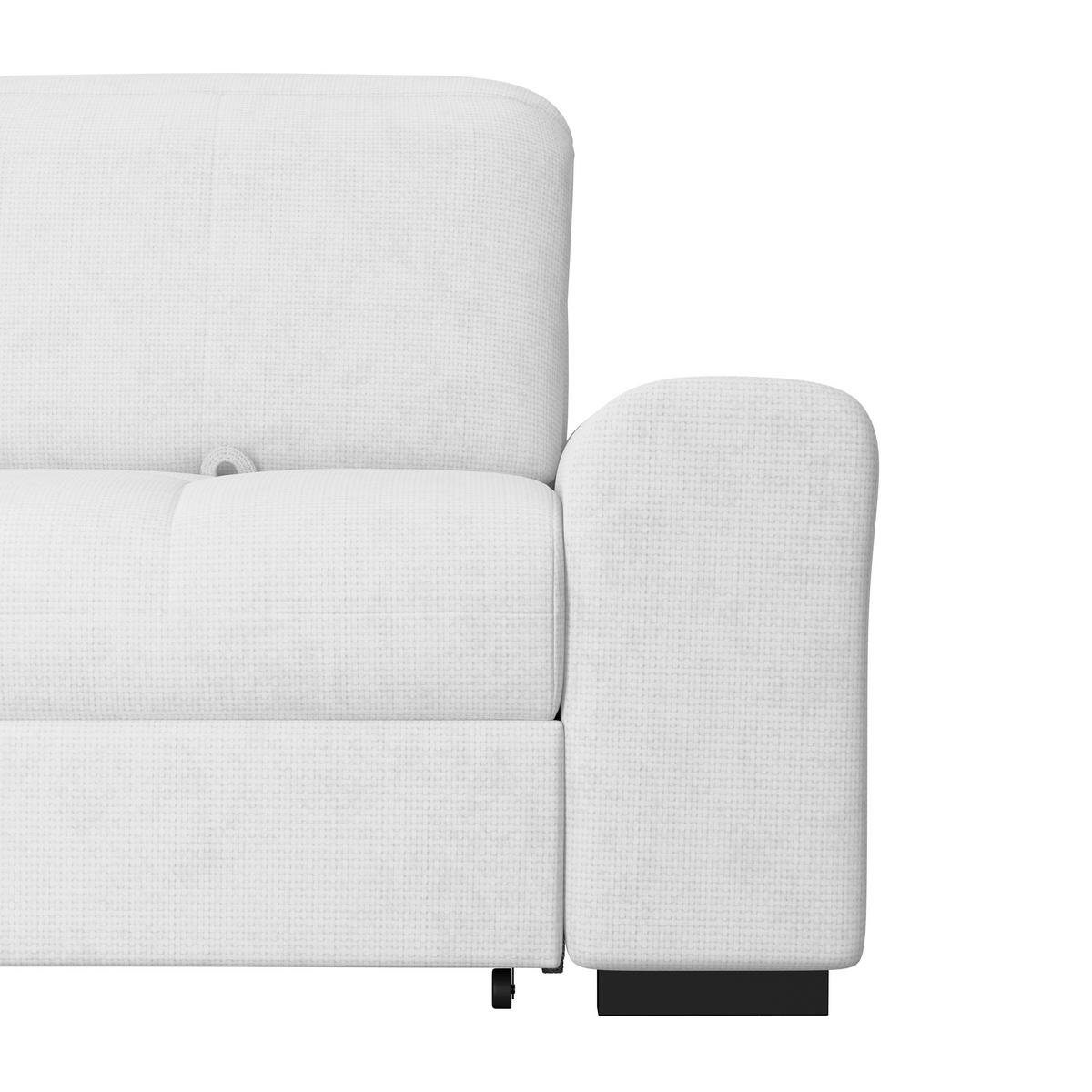 Ecksofa mit Bettfunktion Malaga new Chenille silber - Silberfarben/Schwarz, KONVENTIONELL, Textil (203/286cm) - Ondega