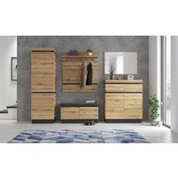 Garderobe Corte Eiche Dekor/grau B: 262 Cm - Eichefarben/Grau, Trend, Holzwerkstoff (262/200,5/45cm)