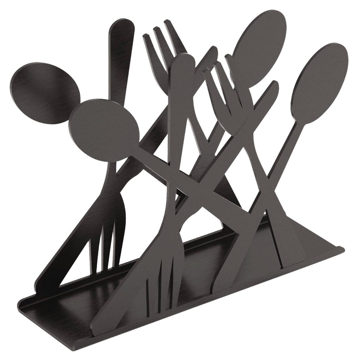 Szalvétatartó Antoni - fekete, Konventionell, fém (15/4/15cm) - James Wood