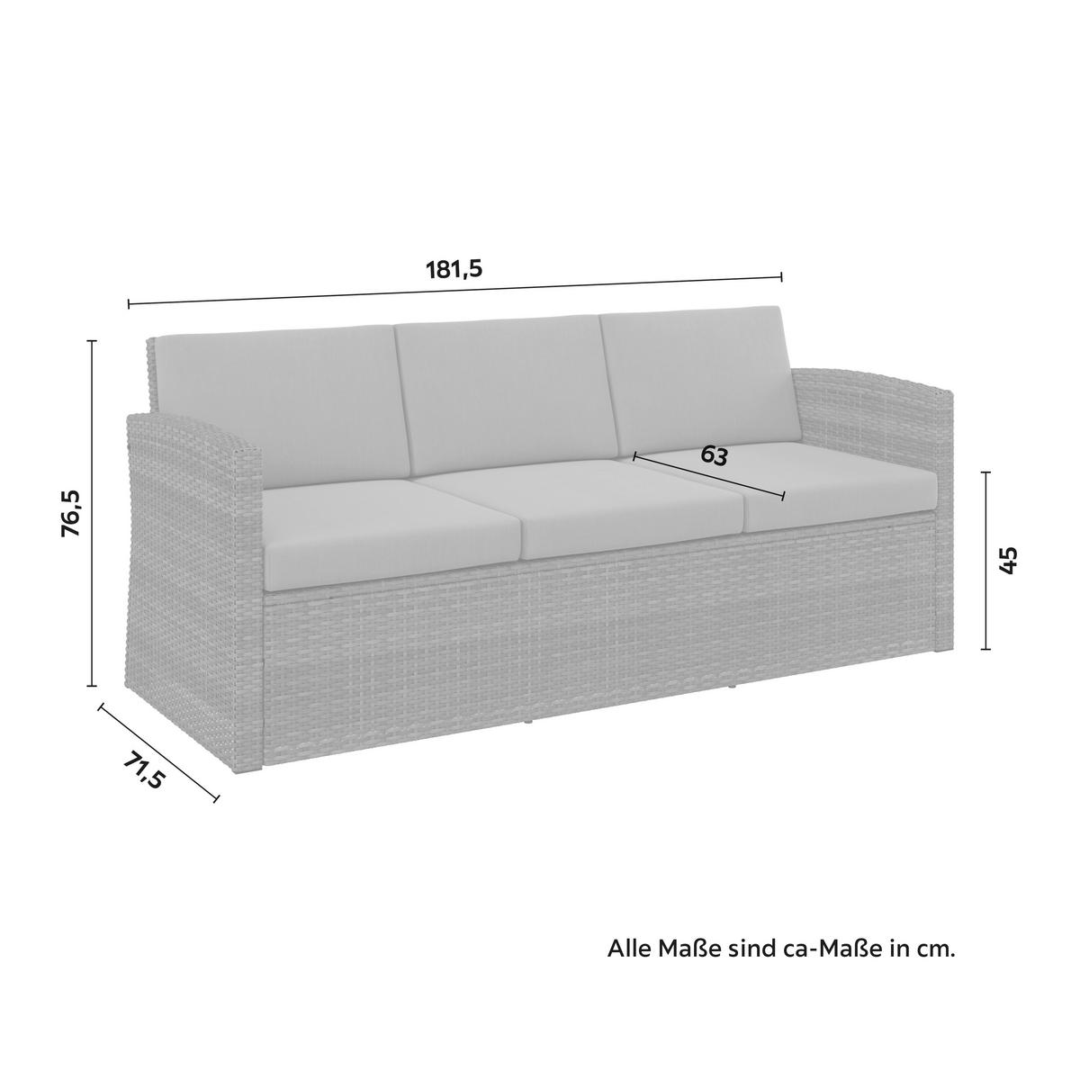 TERASOVÁ SEDACIA SÚPRAVA SELINE - hnedá/svetlohnedá, Natur, kov/textil (130/76,5/71,5cm) - Mömax