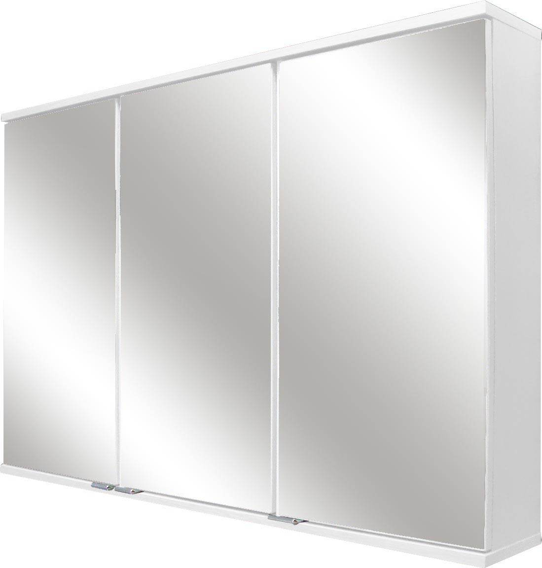 Spiegelschrank Lavella B: 100cm Weiss - Weiß, MODERN, Glas/Holz (100,5/68/16cm) - Fackelmann