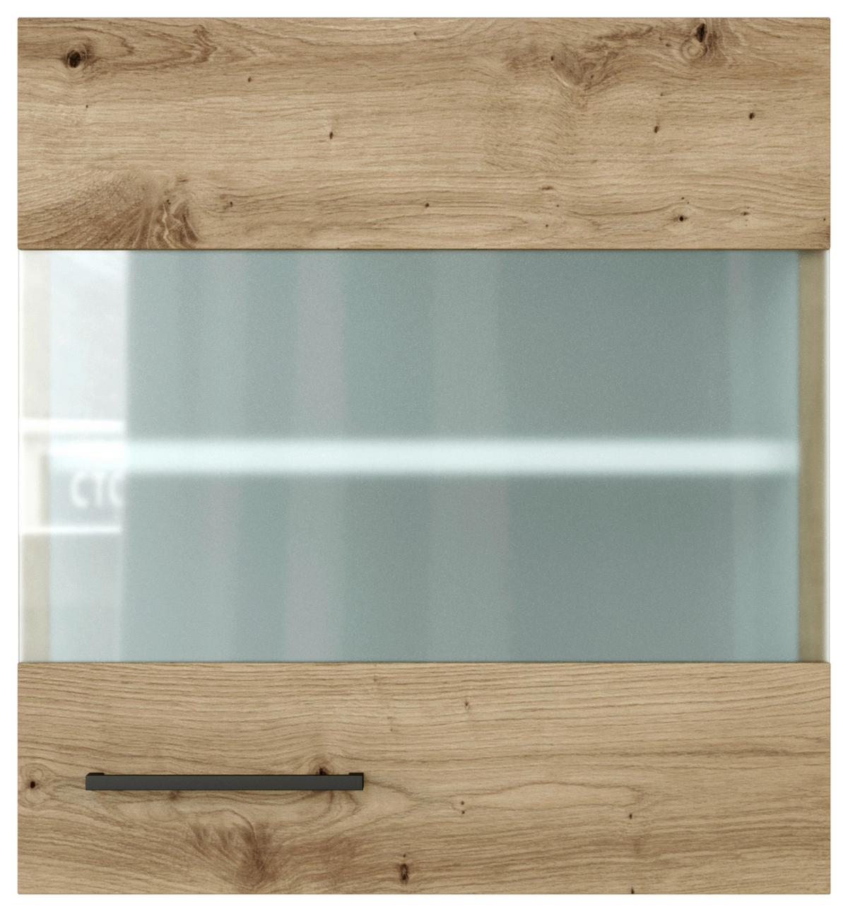 KUCHYŇSKÁ HORNÍ SKŘÍŇKA CARA HGH 50 - černá/dub artisan, Konvenční, kov/kompozitní dřevo (50/54,8/32cm) - FlexWell