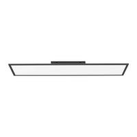 Led-deckenleuchte Flat L: 100 Cm Dimmbar Mit Fernbedienung - Schwarz, Basics, Kunststoff/Metall (100/25/5,3cm)