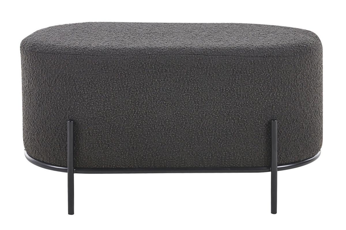 Hocker Anthrazit B: 80 Cm - Anthrazit/Schwarz, MODERN, Textil (80/42/40cm) - Livetastic