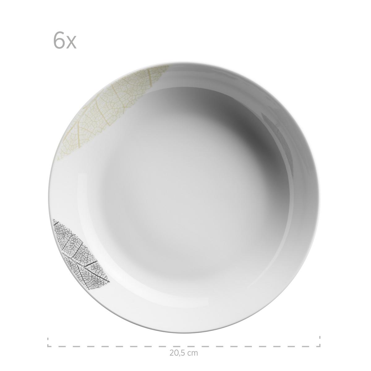 Kombiservice Jona 30-Teilig Weiß Keramik - Weiß, Basics, Keramik - Mäser