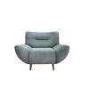 Sessel Drago Blau B/H/T: 111/81/90 cm - Wildeiche/Blau, MODERN, Textil (111/81/90cm) - MID.YOU