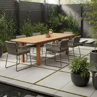 Gartentisch ausziehbar Eukalyptusholz L: 180-260 cm - Naturfarben, ROMANTIK / LANDHAUS, Holz (180-260/100/75cm) - Gardenson