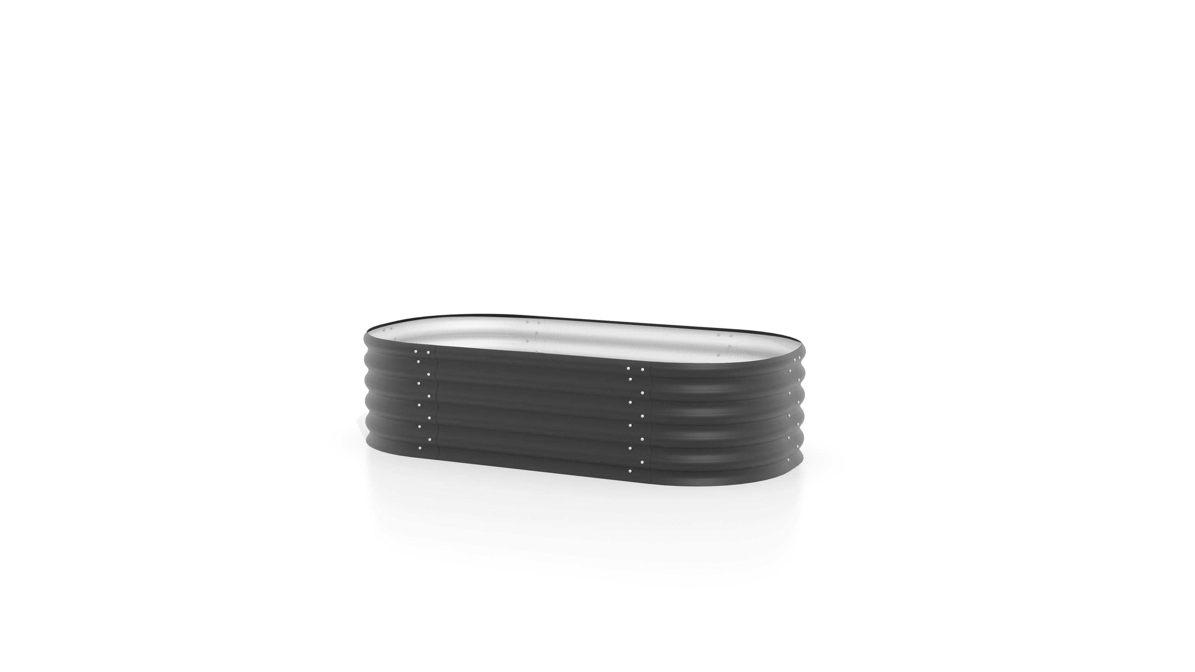 Hochbeet Vita Metall 82,1x40,1x162,1 cm - Schwarz, Basics, Metall (82,1/40,1/162,1cm)