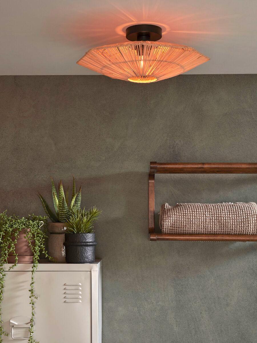 Deckenleuchte Panc011na - Multicolor, MODERN, Naturmaterialien (45cm) - Good & Mojo