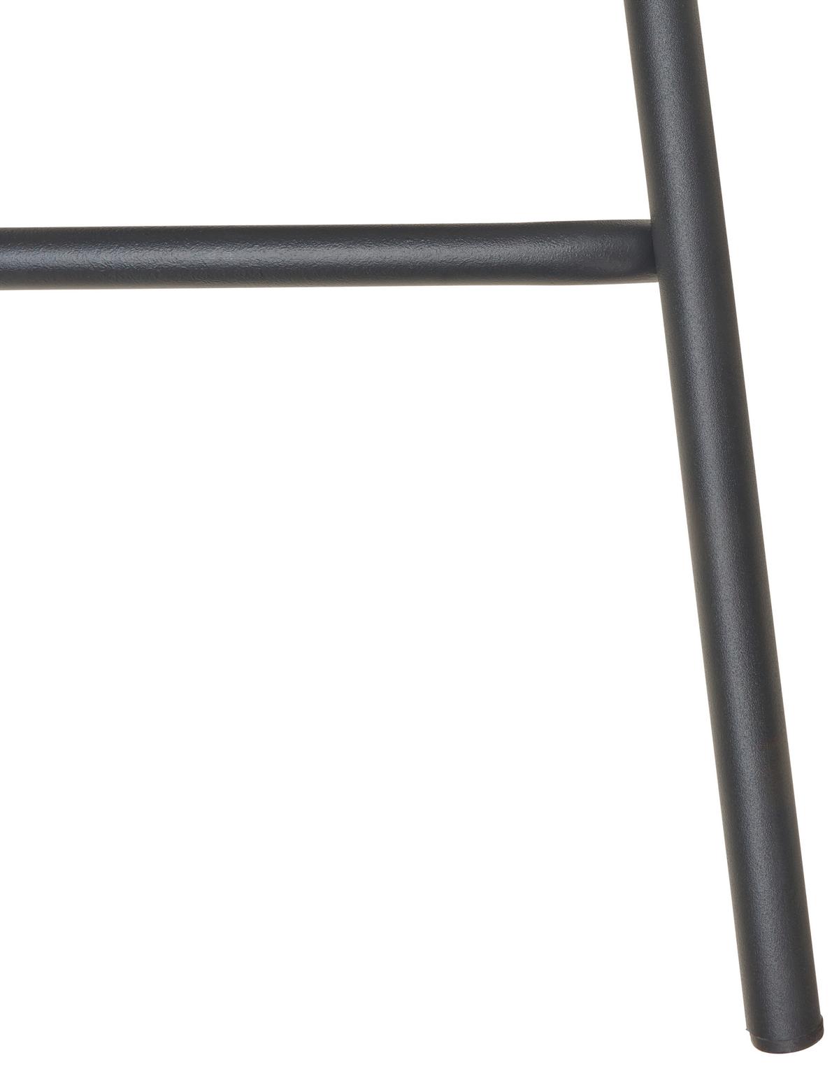 Barhocker Paris - Schwarz/Grau, LIFESTYLE, Holz/Textil (55/101/59cm) - Livetastic