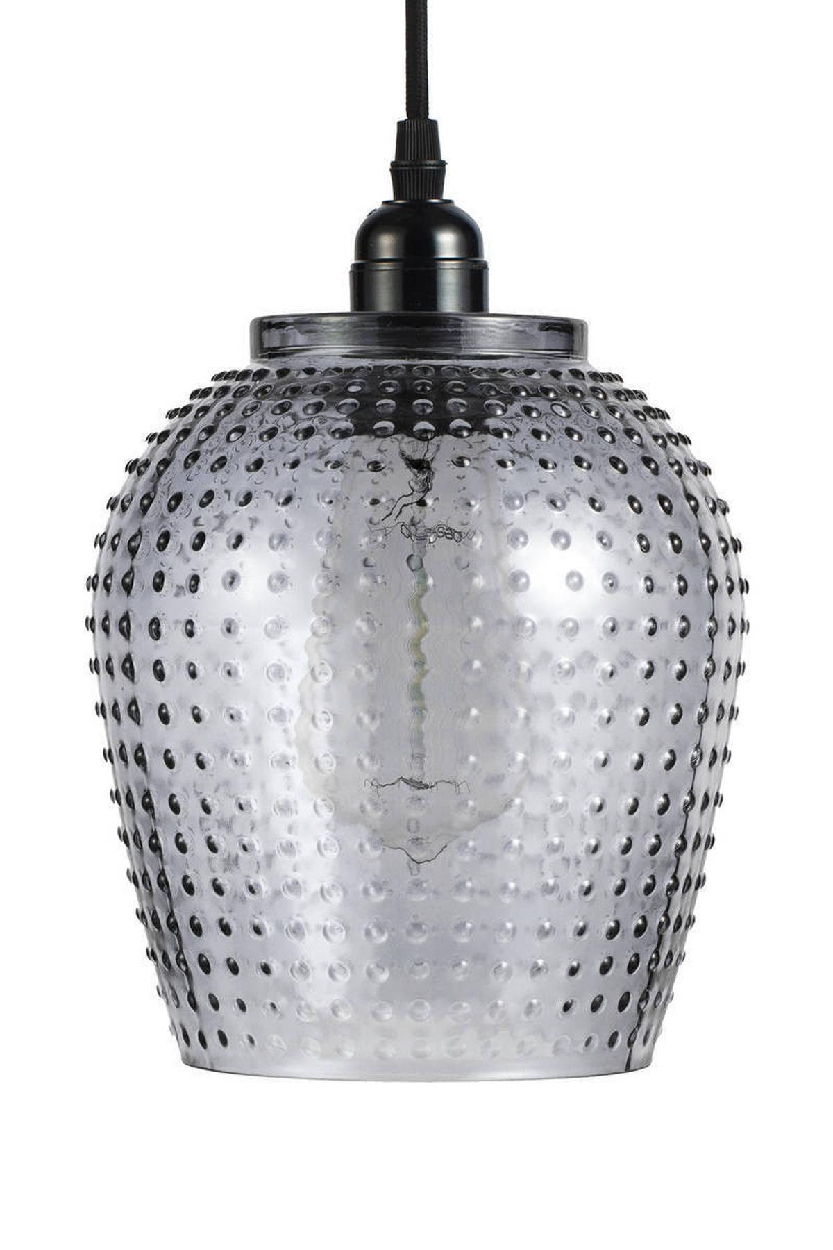 Hängeleuchte Riva H: 27 Cm 1-Flammig - Grau, Trend, Glas (18/27/18cm) - Kayoom