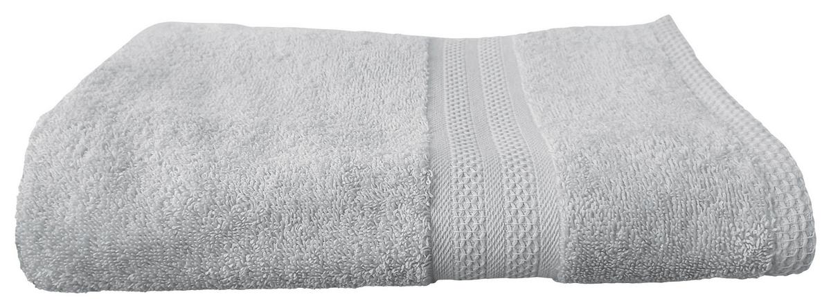 Handtuch Lala Baumwolle 400 G/m2 Silber 45x90 Cm - Silberfarben, KONVENTIONELL, Textil (45/90cm) - Ondega