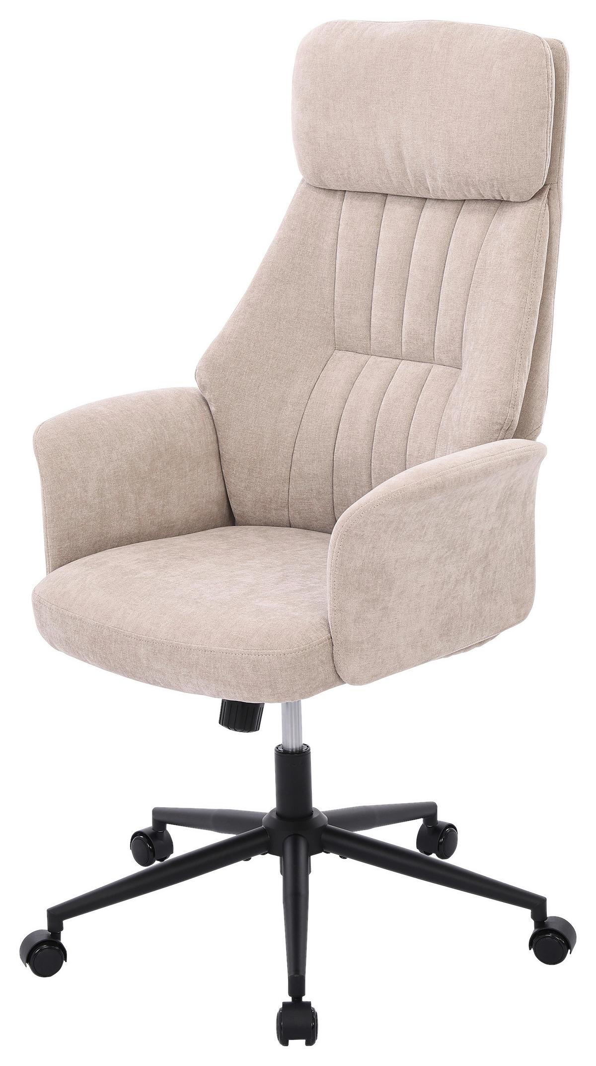 Drehstuhl Austin Hellbraun B: 66 cm - Hellbraun/Schwarz, MODERN, Holz/Kunststoff (66/114/122/64cm) - Livetastic