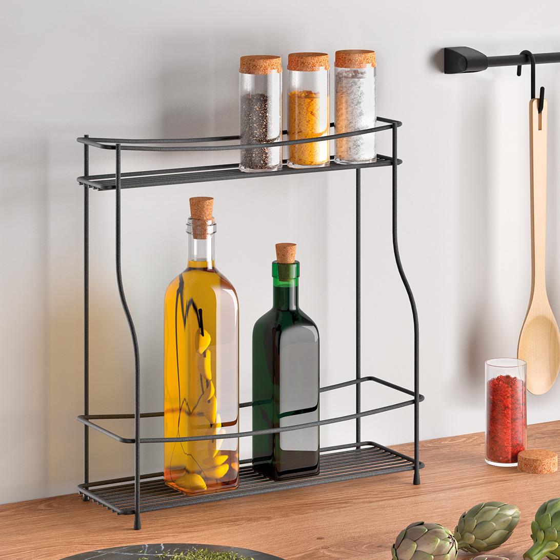 Gewürzregal Metall Balsamico Lava BxHxT: 35x37x12 cm