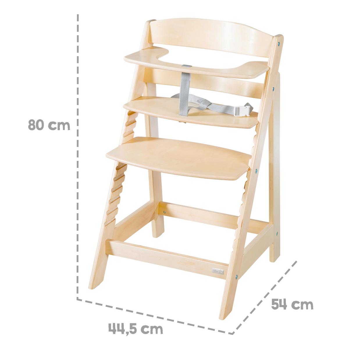 Treppenhochstuhl 'Sit Up Flex' natur - Naturfarben, MODERN, Holzwerkstoff (44,5/80/54cm) - Roba