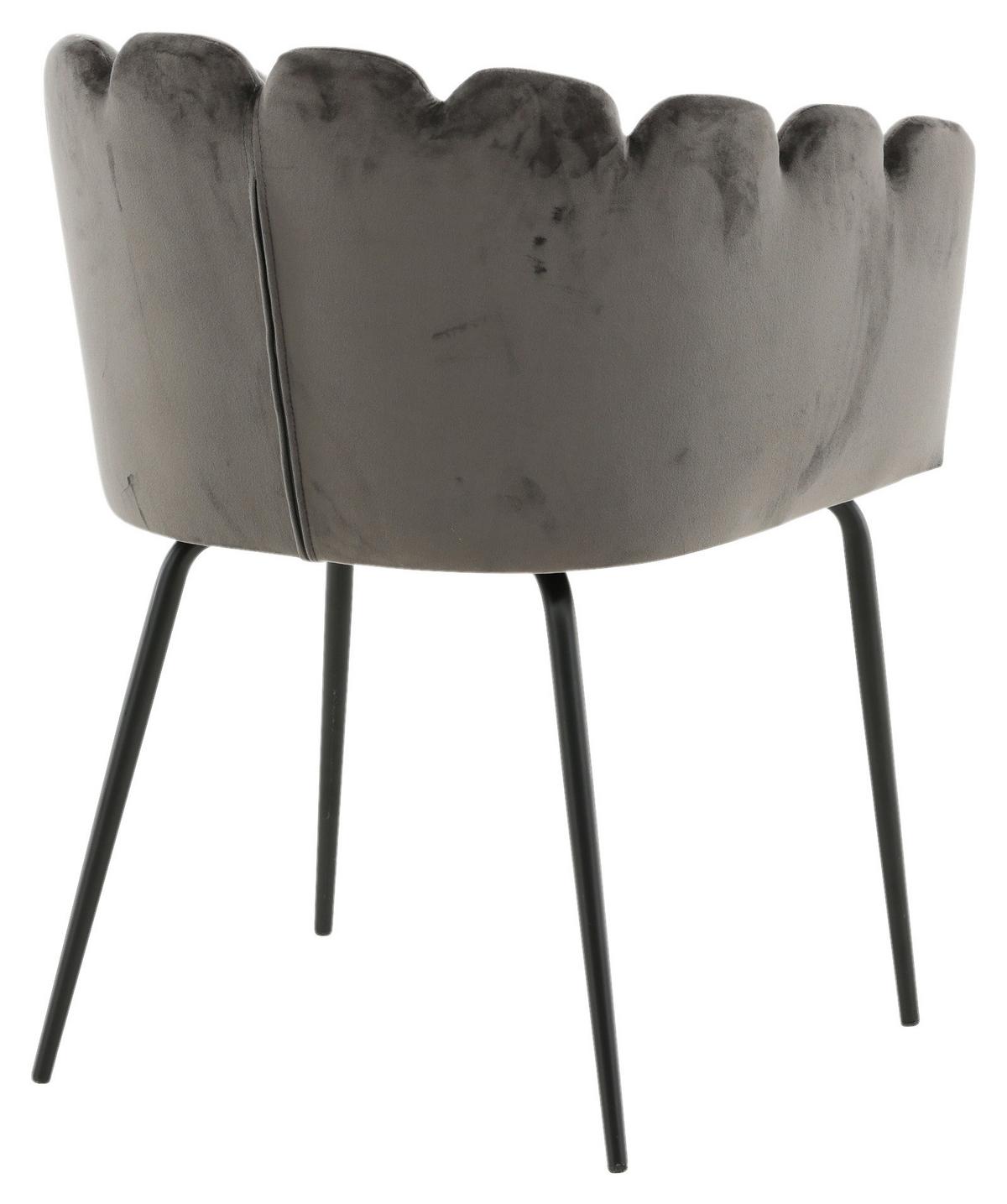 Stuhl Limhamn - Grau, Design, Textil/Metall (61/76.56/54cm) - Livetastic