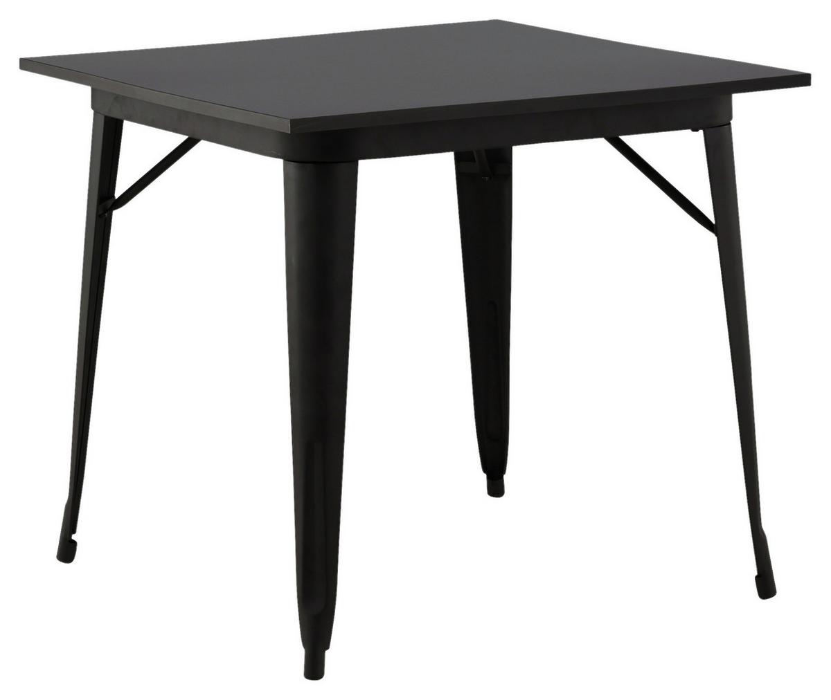 Esstisch Tempe - Schwarz, Design, Holz/Holzwerkstoff (80/80/75cm) - Livetastic