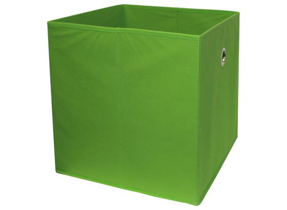 Skladací Box Cubi - zelená, Moderný, kompozitné drevo/textil Skladací Box Cubi - zelená, Moderný, kompozitné drevo/textil