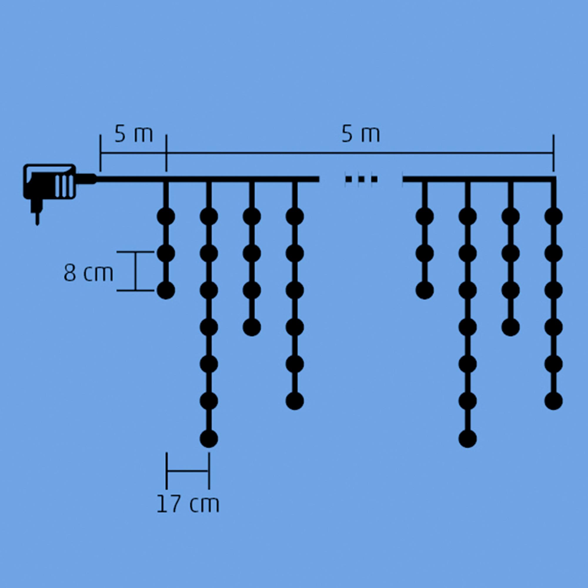 Fényfüggöny Led-Es Fényfüggöny - Basics, műanyag/fém (1000/60cm)