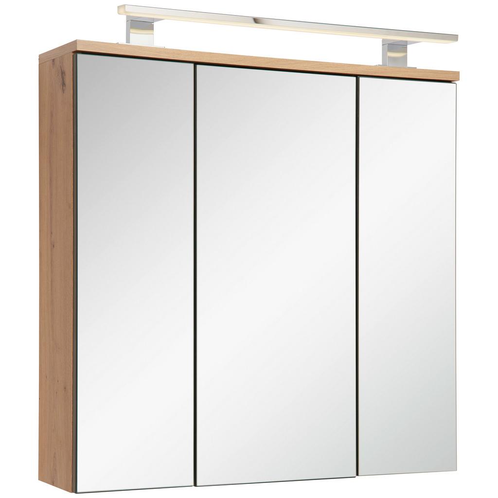 Spiegelschrank Giga Mit Led 3- Türig Bht 70x70x19 Cm