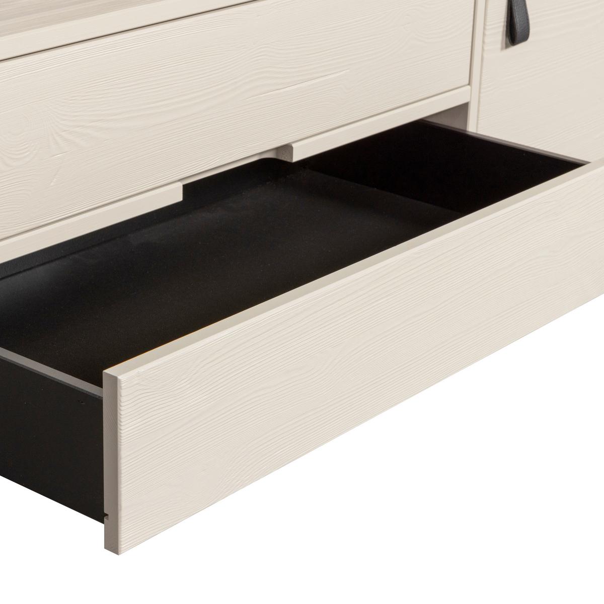 Lowboard Silas Hellgrau B: 120cm - Hellgrau/Schwarz, Design, Holz (120/55/44cm) - Livetastic