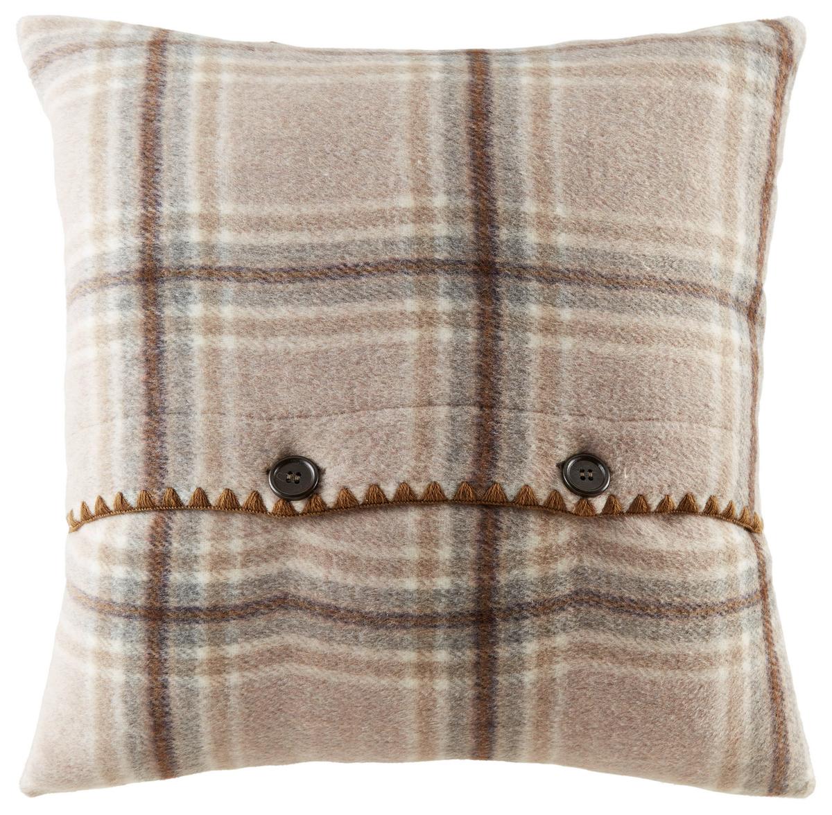 Zierkissen Mary 45x45 Cm Polyester Beige Mit Zipp - Beige, ROMANTIK / LANDHAUS, Textil (45/45cm) - James Wood