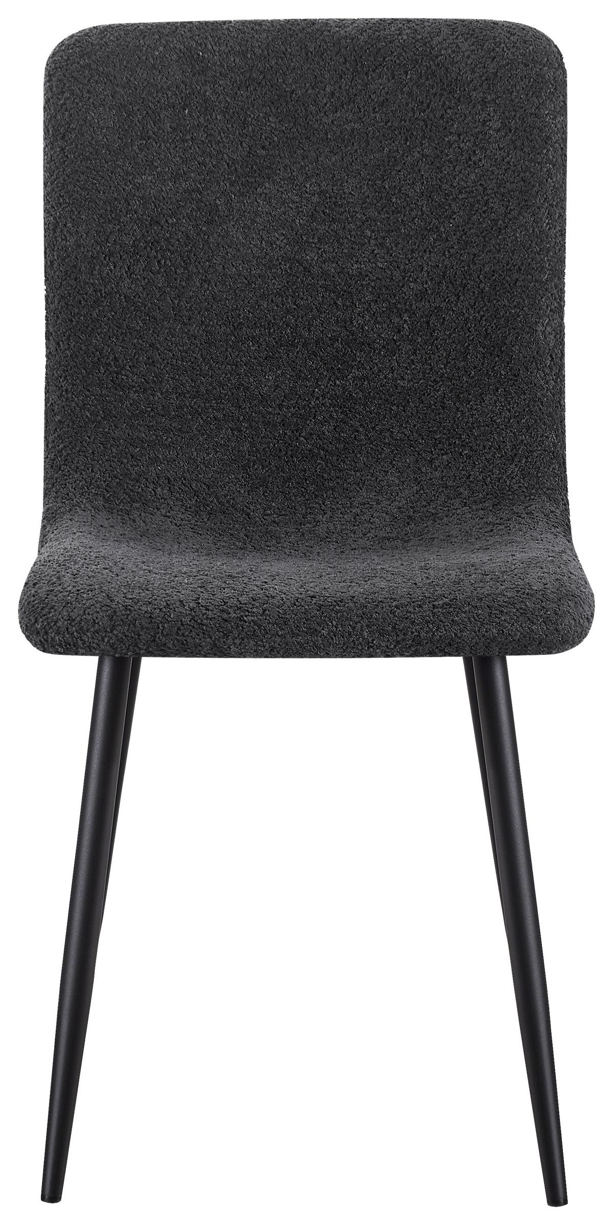 Esszimmerstuhl Narvik Grau Echtholz Beine - Schwarz/Grau, MODERN, Holz/Textil (43/86/54,5cm) - MID.YOU