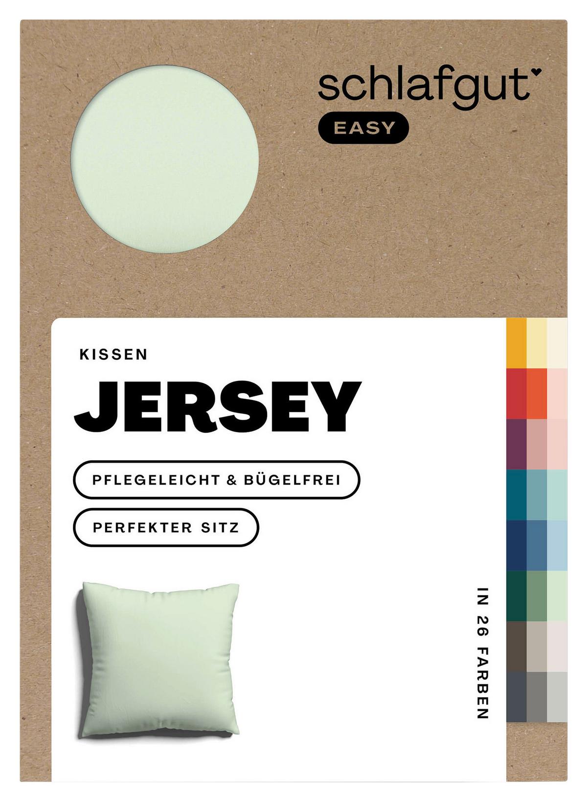 Kissenhülle Easy Jersey - Hellgrün, Basics, Textil (40/40cm) - Schlafgut