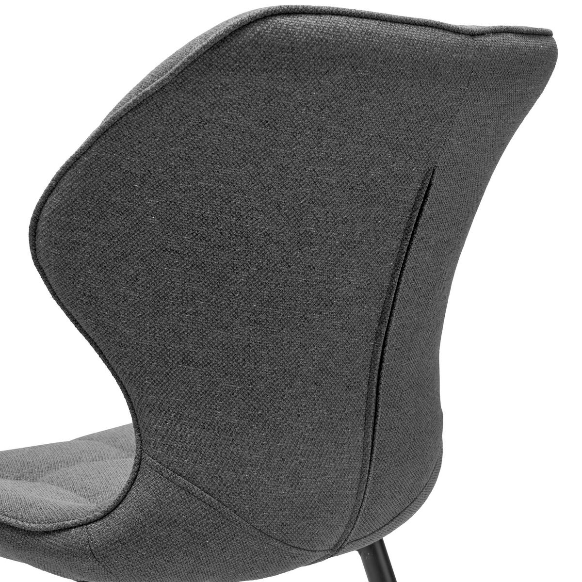 Stuhl Leana - Dunkelgrau/Schwarz, LIFESTYLE, Holz/Textil (47/82/59cm) - Livetastic