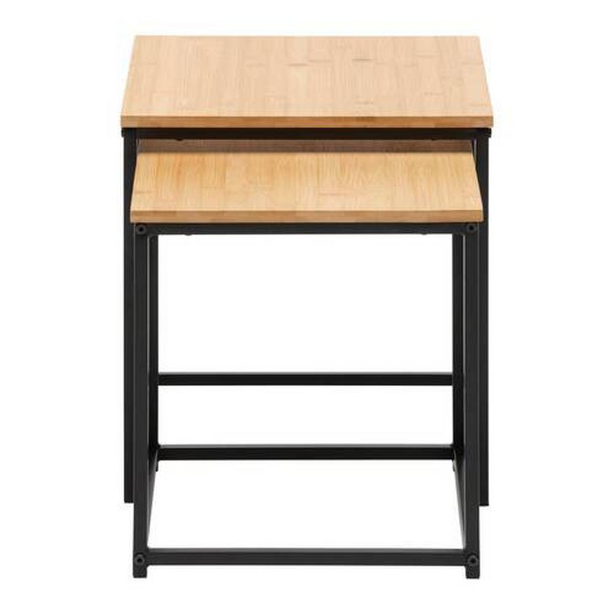 SADA STOLKŮ KOKO -EXKLUSIV- - černá/přírodní barvy, Lifestyle, kov/přírodní materiály (34/38/36/40/34/38cm) - Mömax
