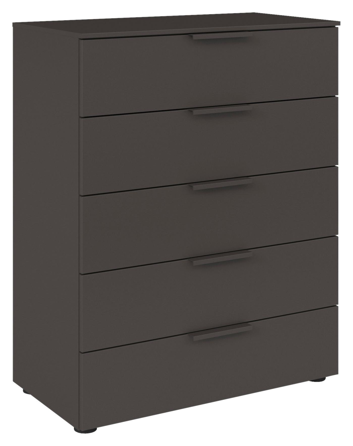 Kommode 80 Cm Flipp Graphitfarben - Schwarz/Graphitfarben, MODERN, Holzwerkstoff (80/100/42cm) - Rauch Möbel
