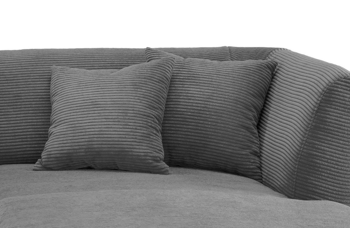 Ecksofa Colori Grau S: 264/160 Cm - Schwarz/Grau, MODERN, Holz/Textil (264/160cm) - MID.YOU