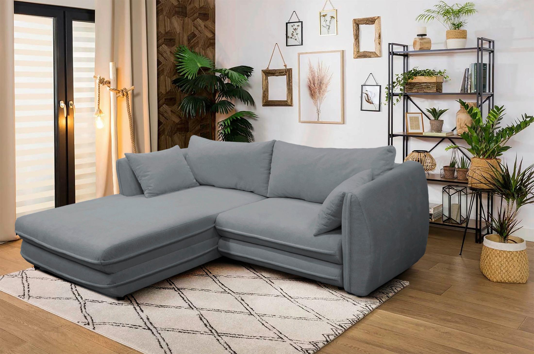 Ecksofa Vivaldi Grau S: 201x240 Cm - Schwarz/Grau, Design, Textil (201/250cm) - MID.YOU