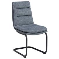 Schwingstuhl Grando - Schwarz/Grau, MODERN, Textil/Metall (45/91.5/62cm) - Livetastic