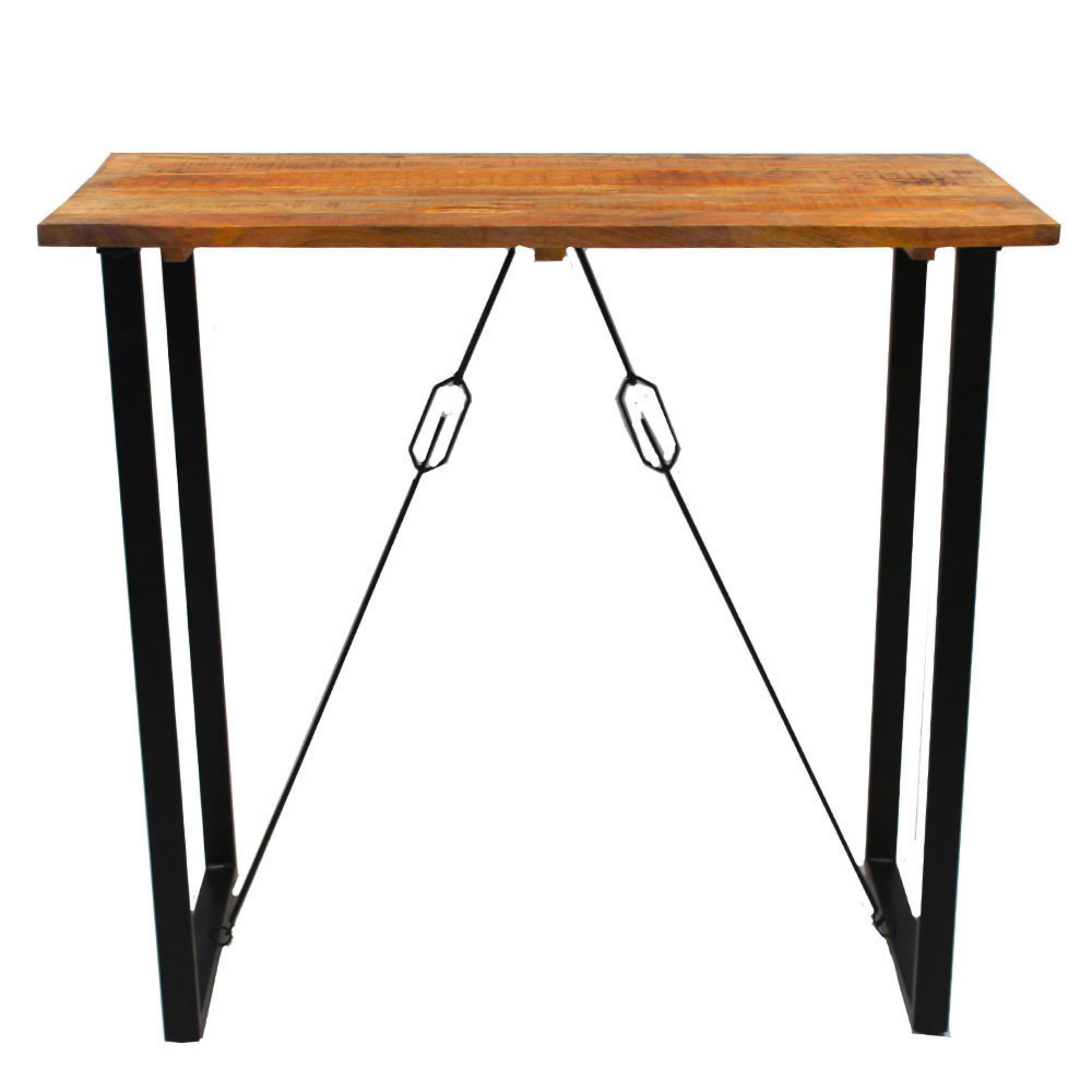 Bartisch  Industrial Bar Table Braun B: 70 cm - Schwarz/Braun, MODERN, Holz/Metall (130/70/110cm) - MID.YOU