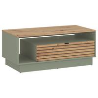 Couchtisch Nexa Salbeigrün /Eiche Dekor B: 106cm - Salbeigrün/Eiche Artisan, Basics, Holzwerkstoff/Kunststoff (106/45,5/65cm) - Livetastic