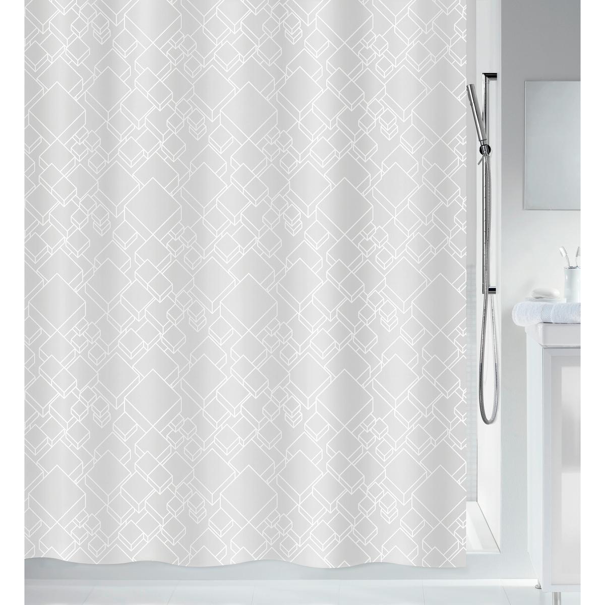 Duschvorhang in Weiß Textil/Mischgewebe - Weiß, Basics, Textil (180/200cm) - Spirella