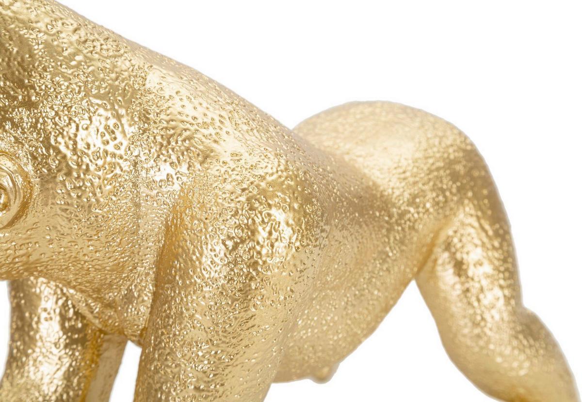 Skulptur Gorilla Dekor Side Goldfarben, B: 24,3 cm - Goldfarben, Basics, Kunststoff (24.3/22.8/13.9cm)