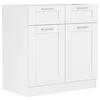Küchenunterschrank Colura 80cm Weiß - Weiß, Trend, Holzwerkstoff/Kunststoff (80/82/46cm) - MID.YOU